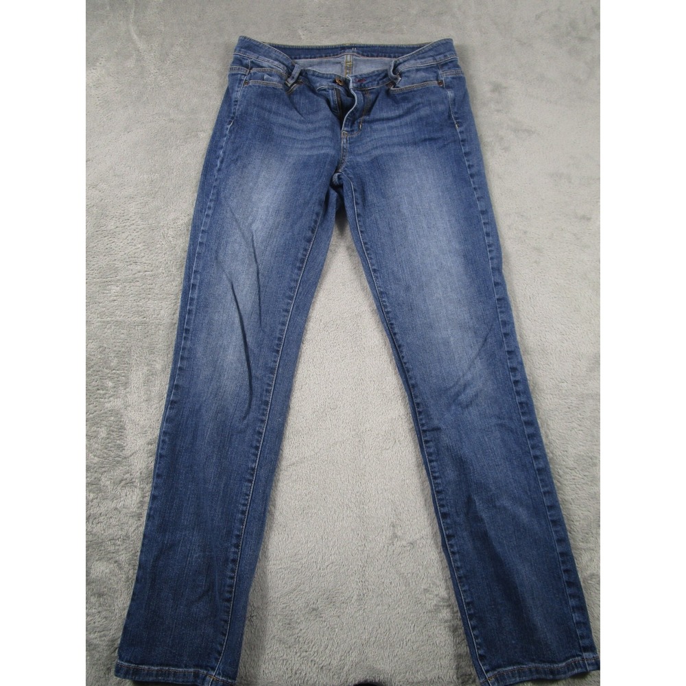 J Jill Jeans WOmens 28 Blue Denim Straight Fit Slim Boyfriend Preppy Casual‎